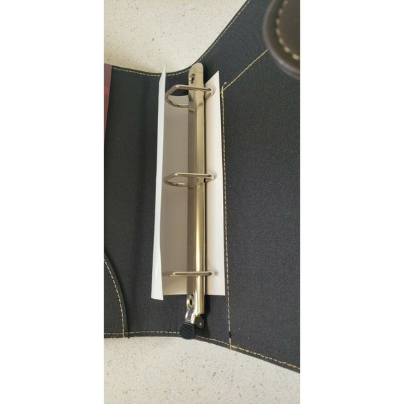 "It's Academic Mini Executive Leather Portfolio Folder, 1"" Ring Dark Brown - Picture 10 of 12